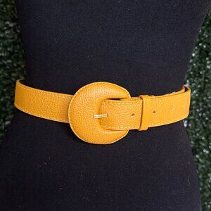 NEW Mustard Brazilian Genuine Leather Belt
